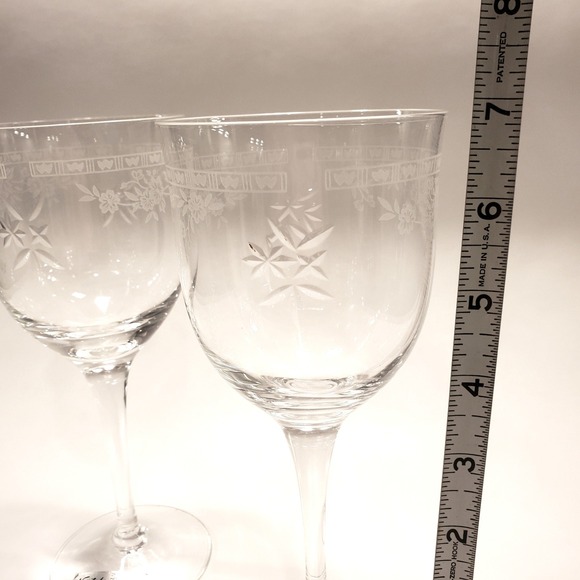 2 Noritake Morning Jewel Champagne Glasses Vintage 80s Lead Crystal Flutes Toast - Picture 8 of 8